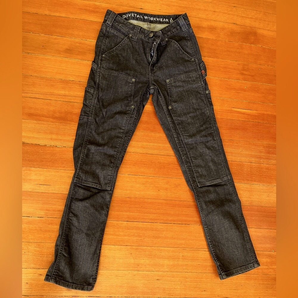 Dovetail Workwear Maven Slim Black Denim Workpants